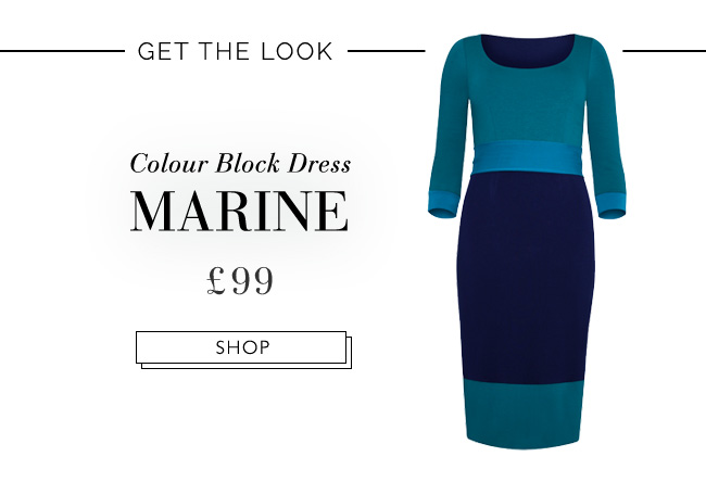 Colour Block Dress Marine