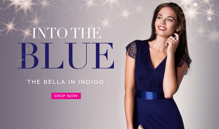 Bella Evening Shift Dress (Indigo Blue) Bella Evening Shift Dress (Indigo Blue)