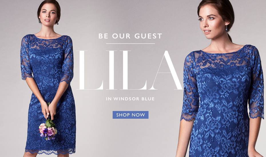 Lila Occasion Dress Short Windsor Blue Lila Occasion Dress Short Windsor Blue