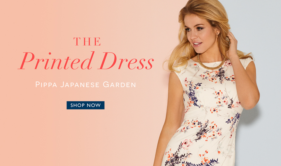 Pippa Shift Dress Short Japanese Garden Pippa Shift Dress Short Japanese Garden