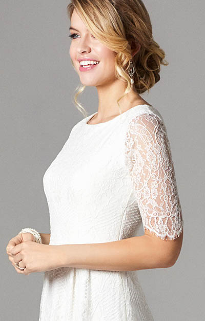 Ariana Kleid kurz in Elfenbein