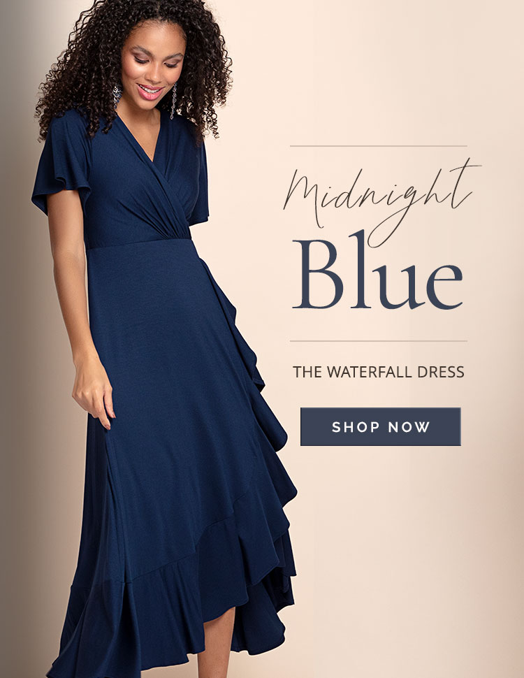 Robe Waterfall Bleu Marine Robe Waterfall Bleu Marine