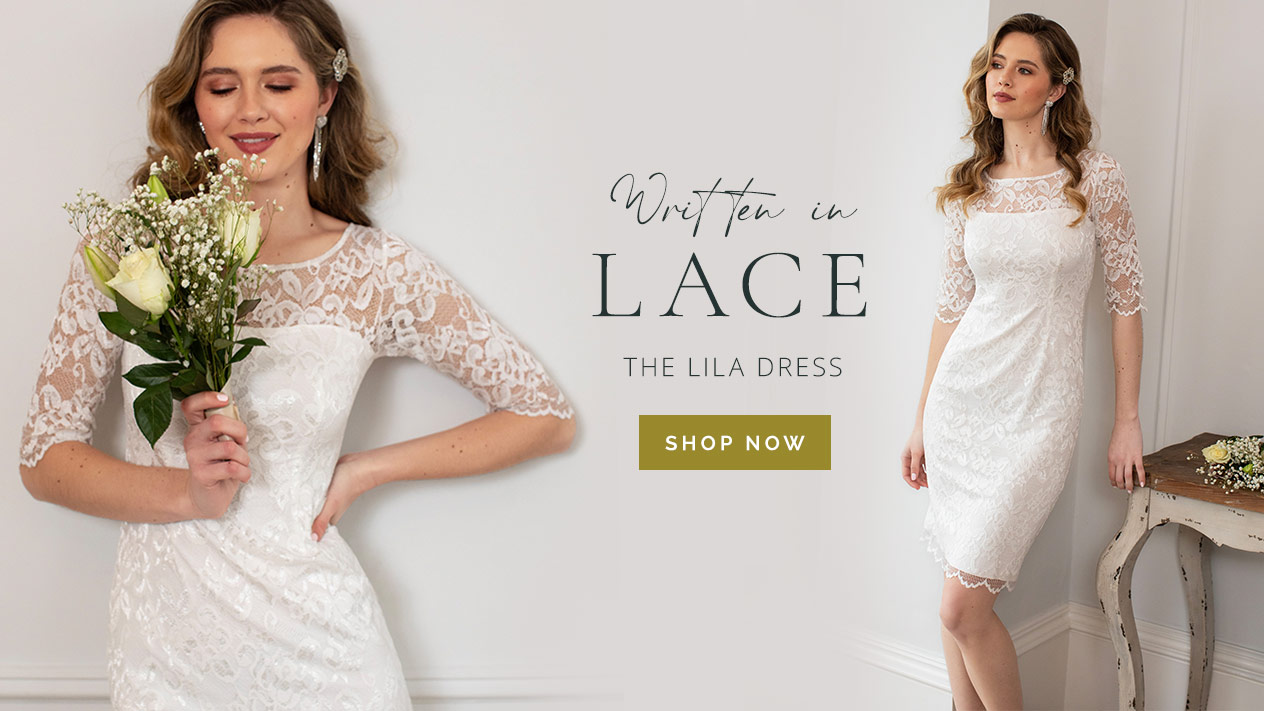 Lila Wedding Dress Short Ivory