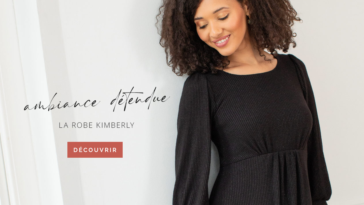Robe mi-longue Kimberly (Noir Scintillant)