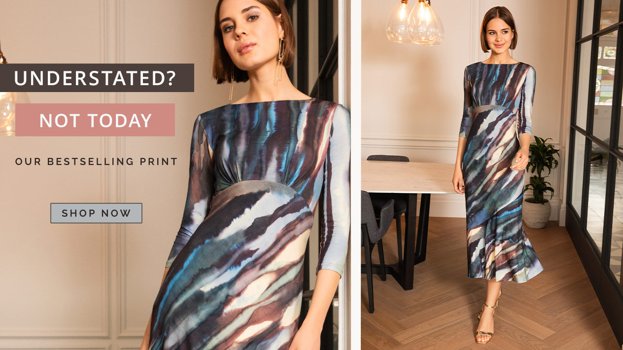 Maxine Asymmetric Dress (Ocean Blue)