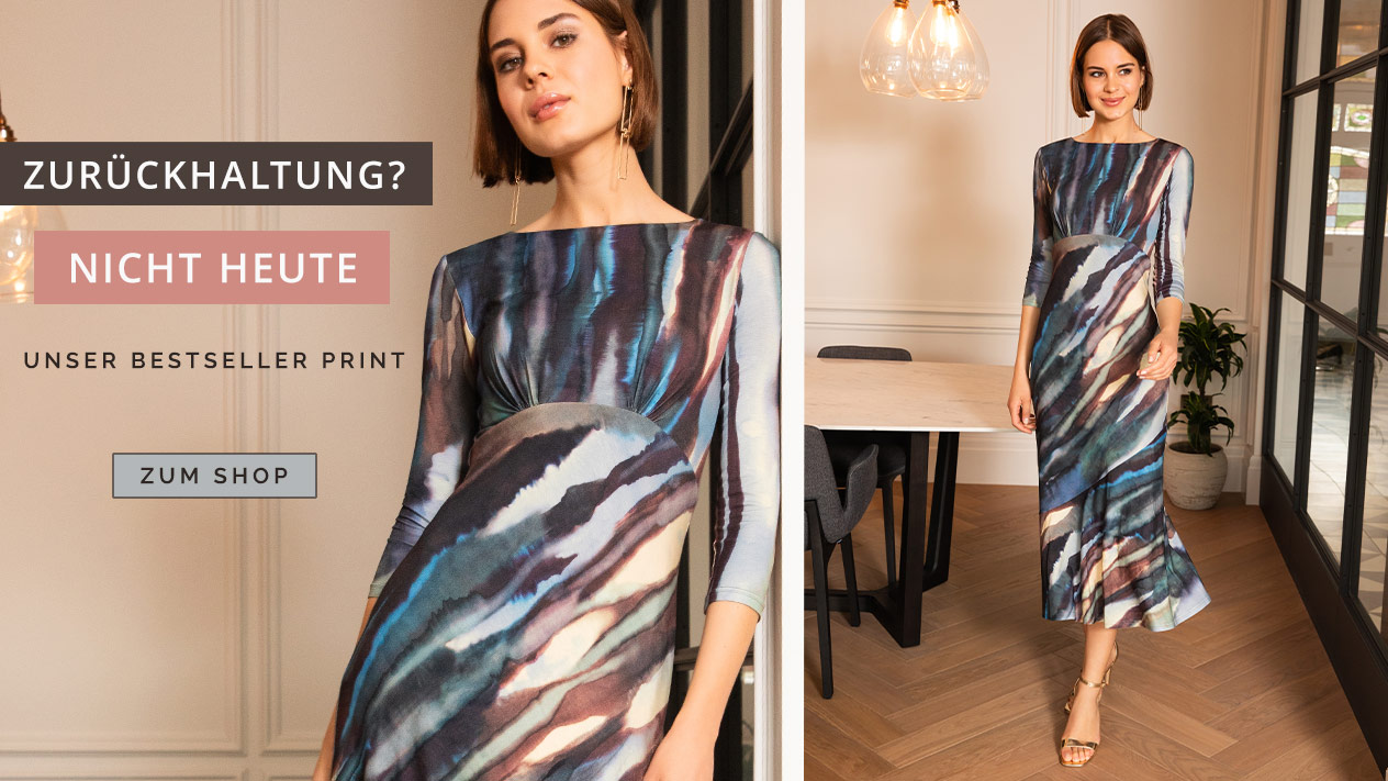 Asymmetrisches Kleid Maxine (Ozean Blau)