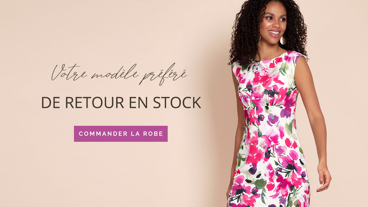 Robe droite Pippa en Fleurs Fuchsia