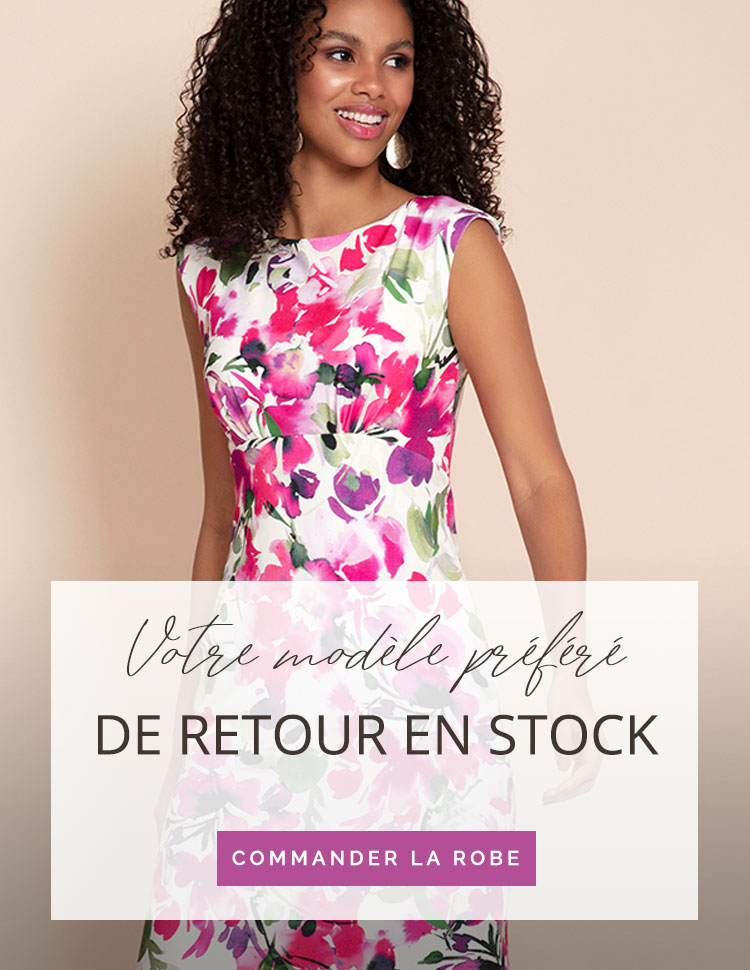 Robe droite Pippa en Fleurs Fuchsia Robe droite Pippa en Fleurs Fuchsia