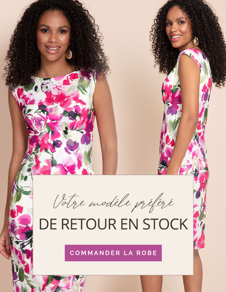 Robe droite Pippa en Fleurs Fuchsia Robe droite Pippa en Fleurs Fuchsia