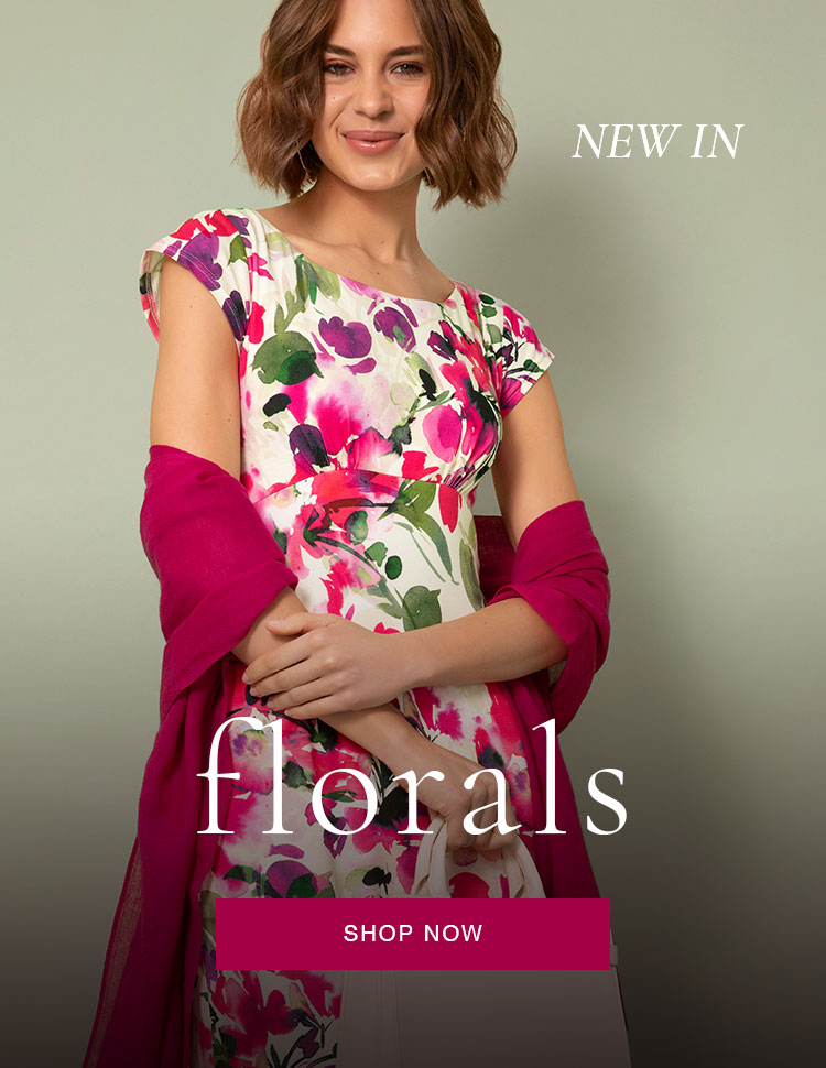 Clara Dress (Fuchsia Florals)