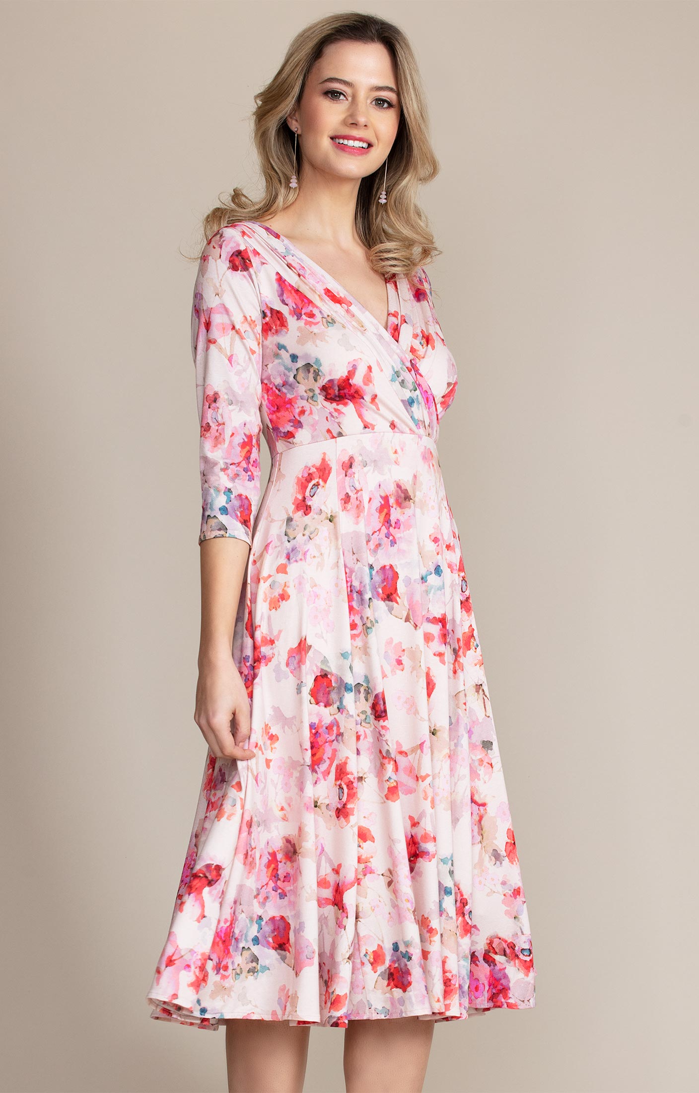 rose print dress