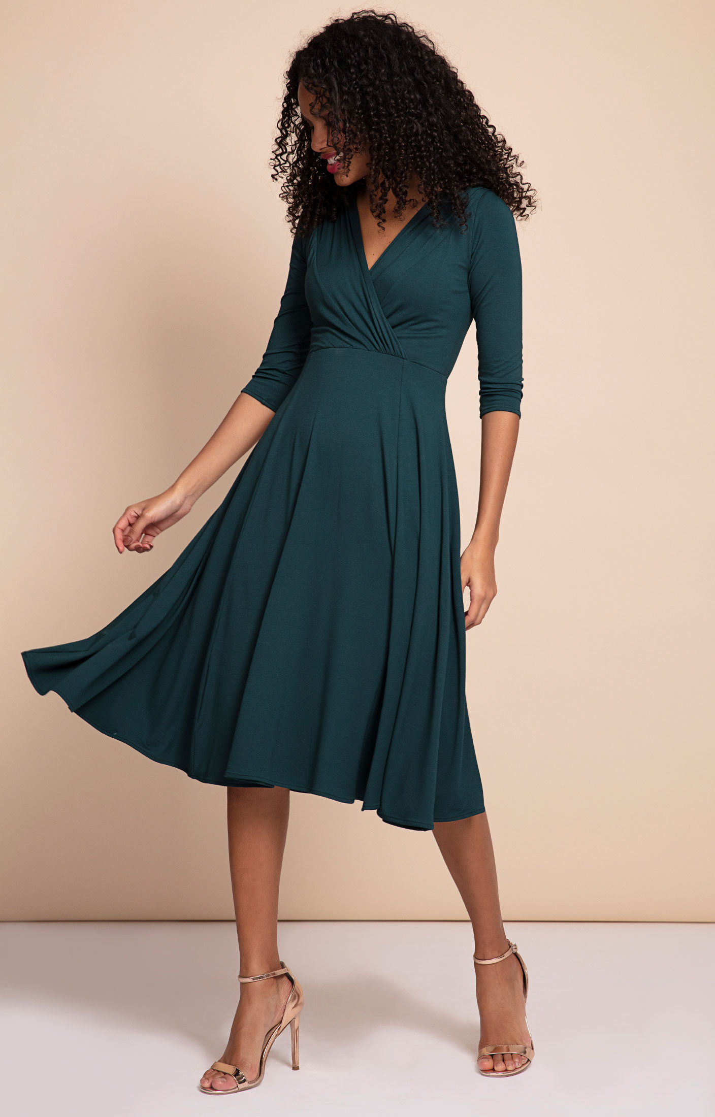 emerald cocktail dress