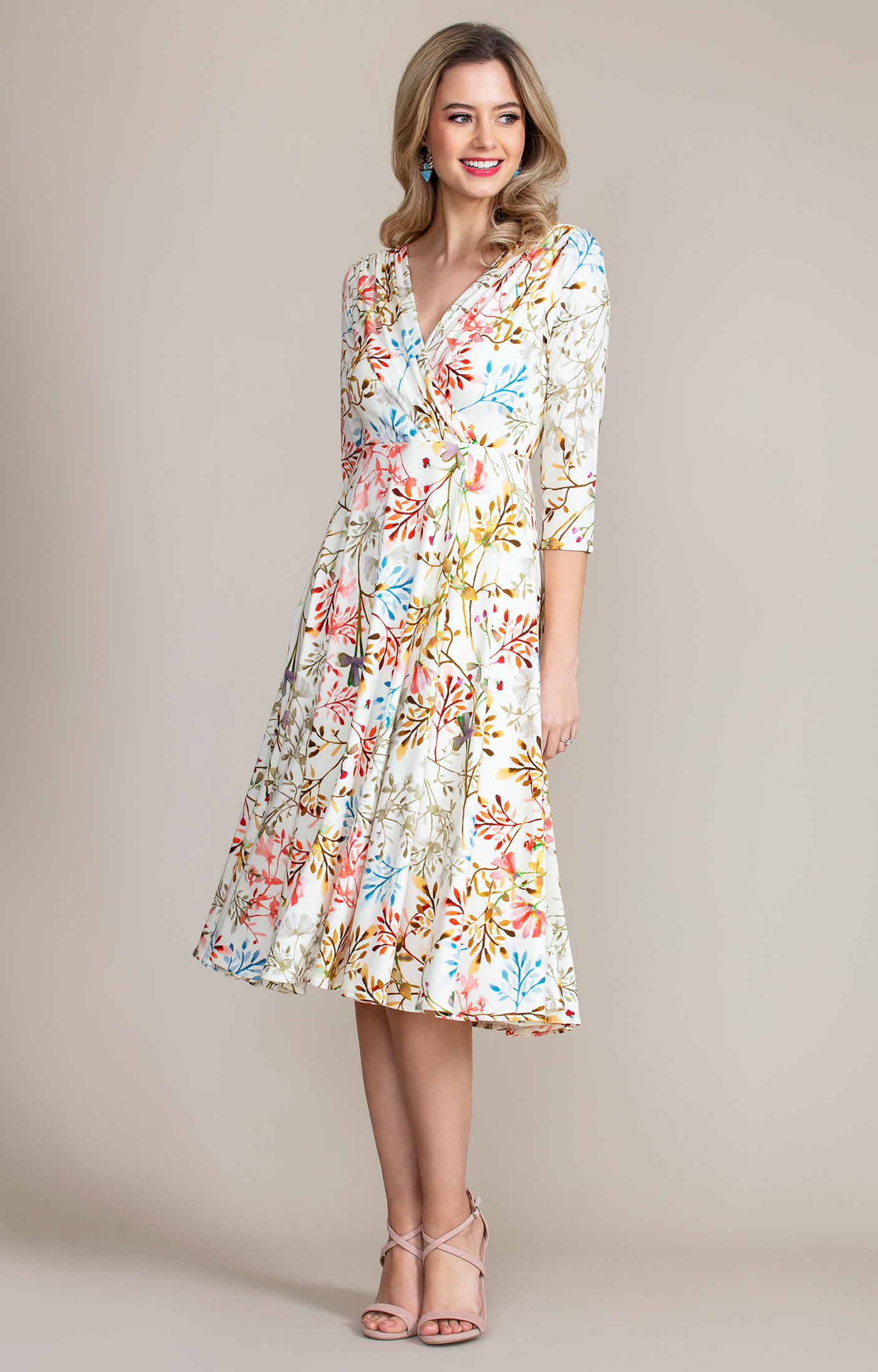 Annie Dress Watercolour Meadow - Evening Dresses, Occasion