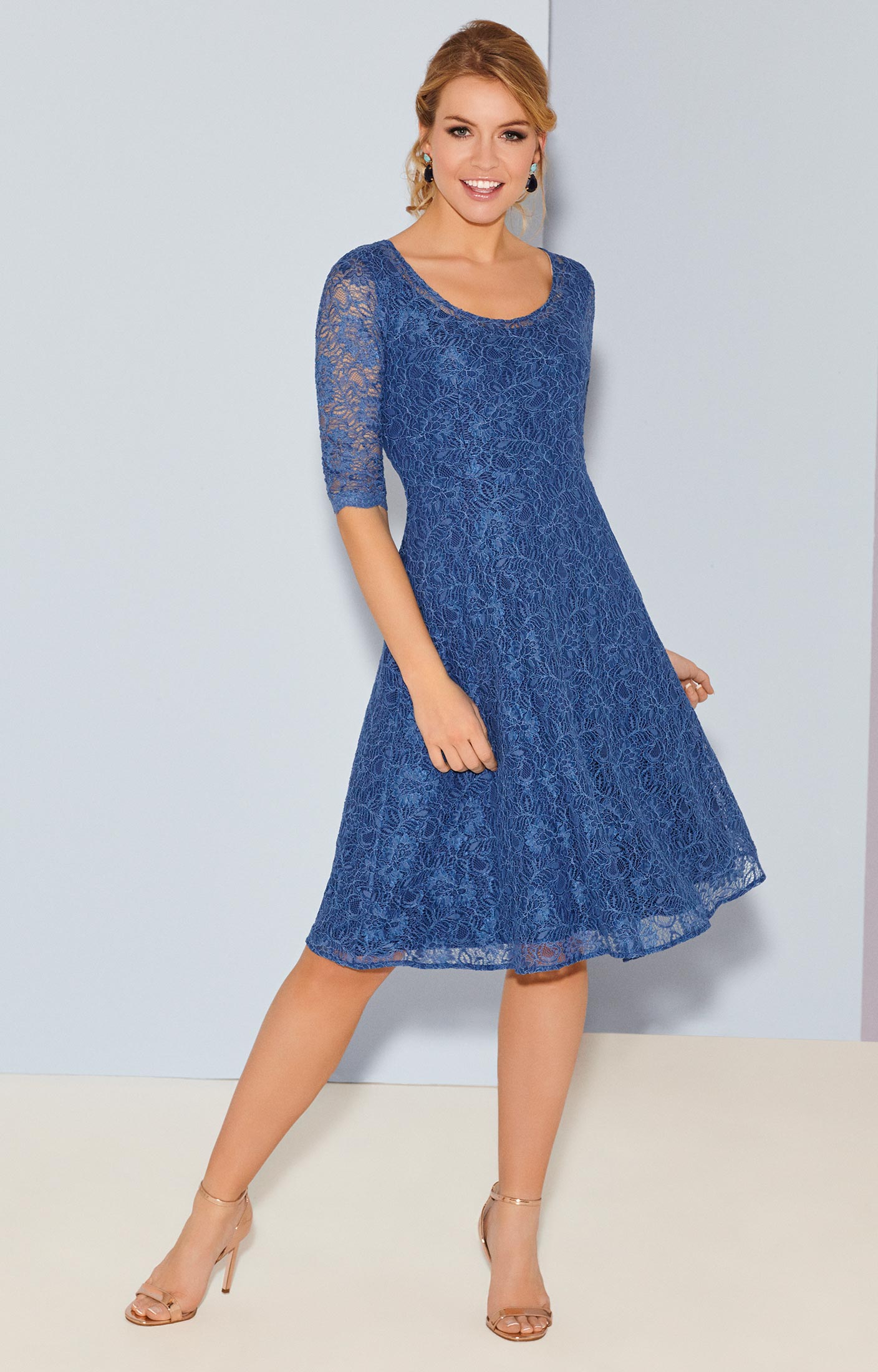 Arabella Dress Short Riviera Blue Evening Dresses