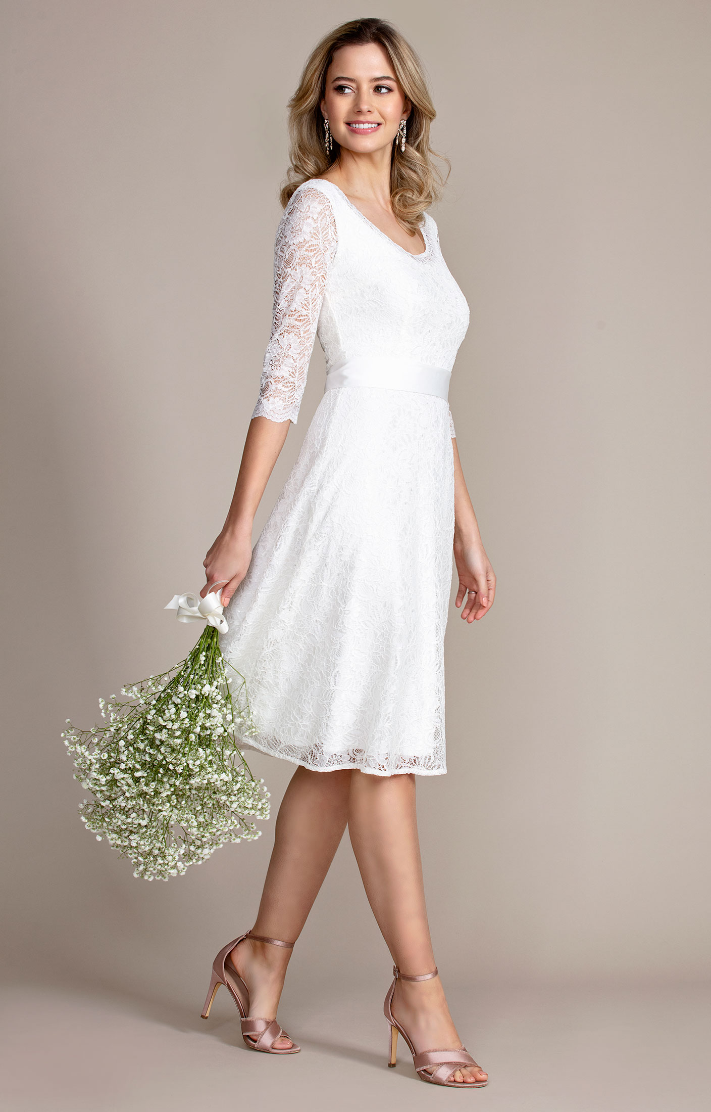 short ivory wedding dresses