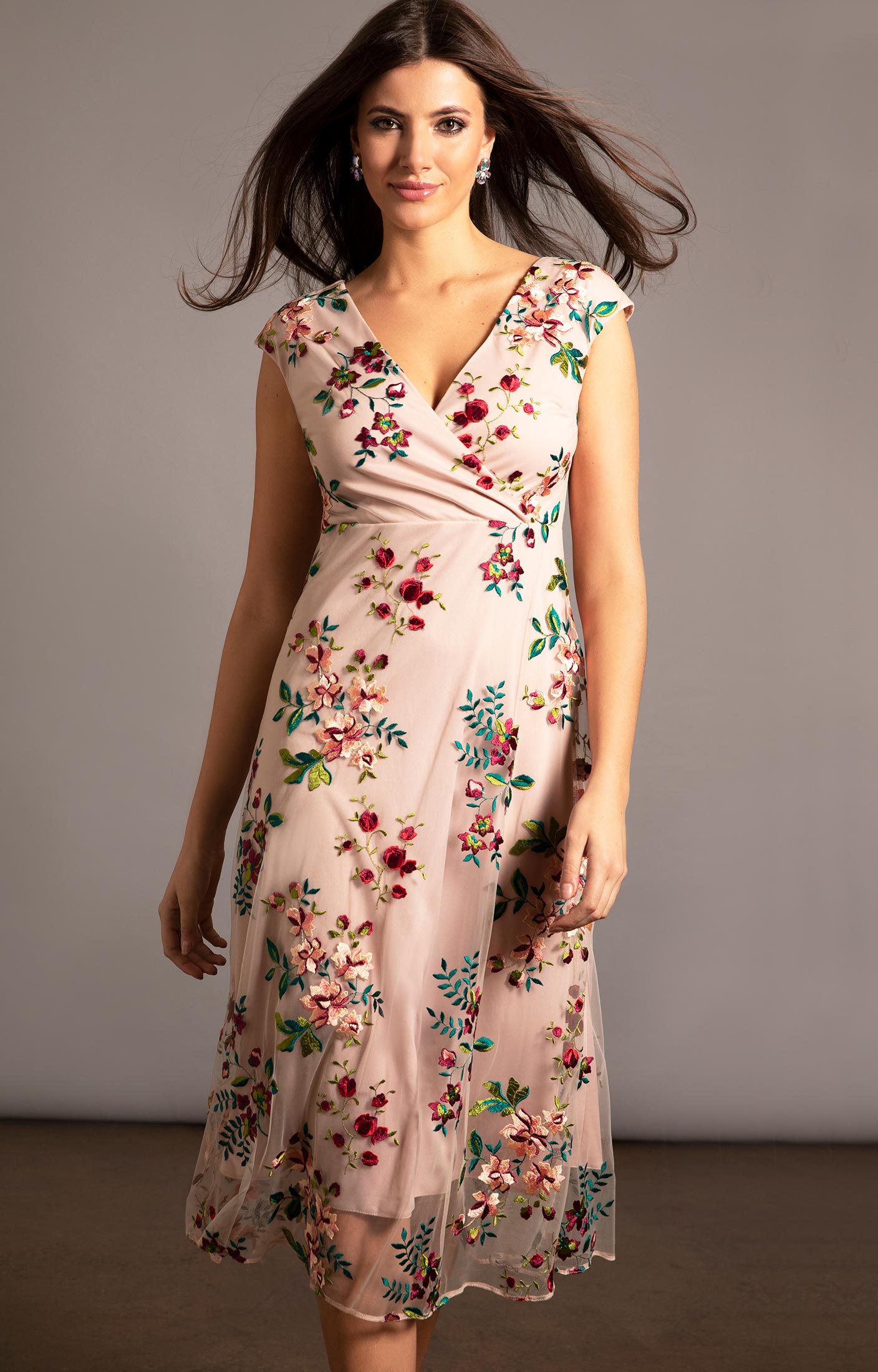 Grace Midi Dress (Blushing Blooms) - Evening Dresses, Occasion Wear and ...