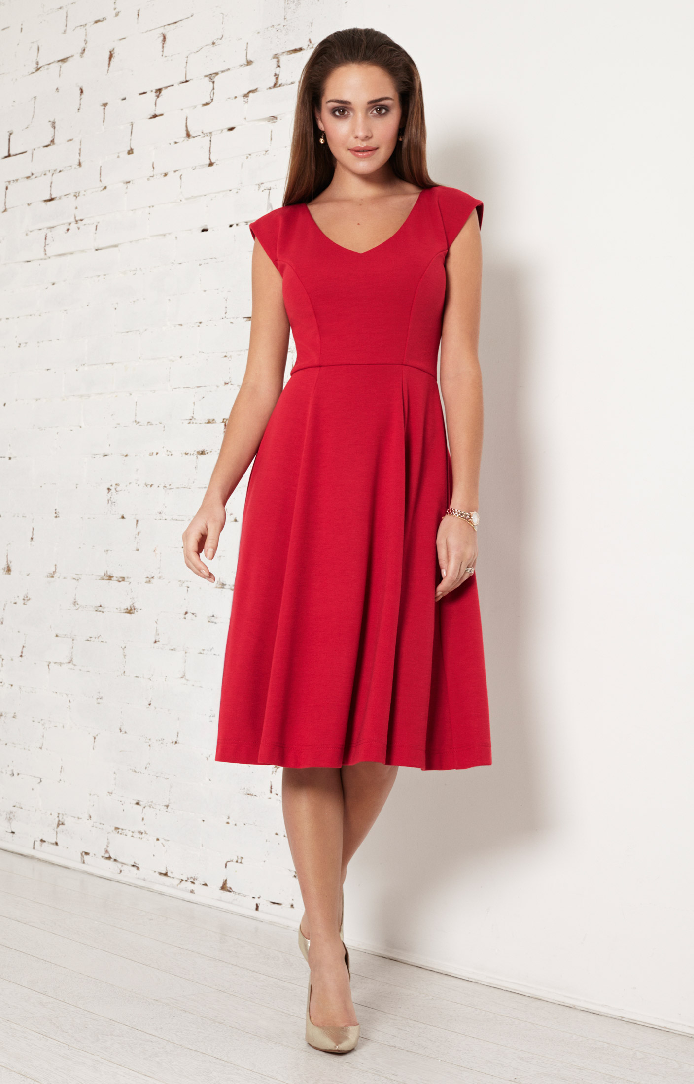 Red Sleeveless Fit and Flare Dress · Filly Flair