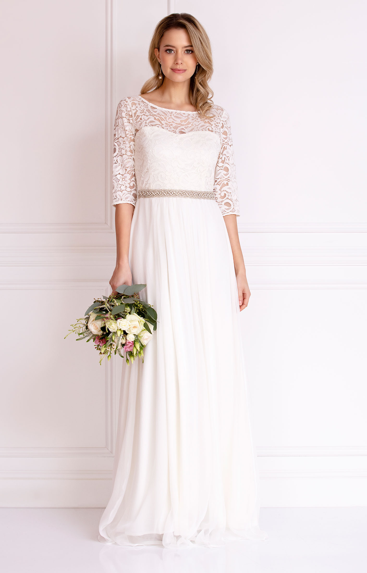 ivory long dress