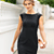 Pippa Shift Dress (Sparkle Black)
