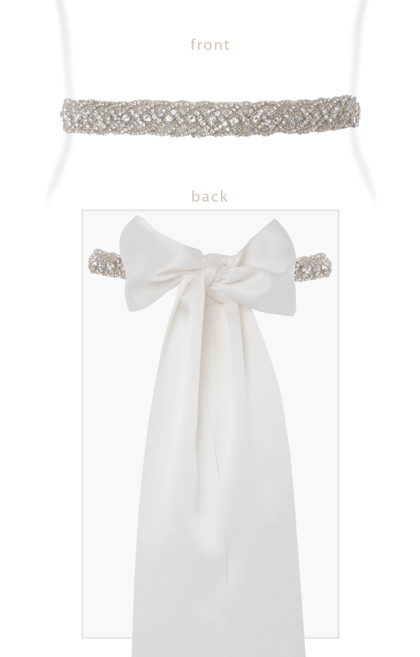Art Deco Sash Ivory