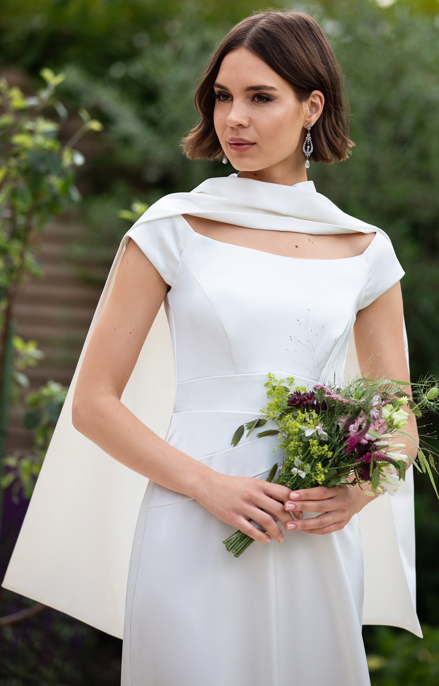 Maisie Duchess Satin Scarf (Ivory) - Wedding Dresses, Evening Wear and  Party Clothes by Alie Street.