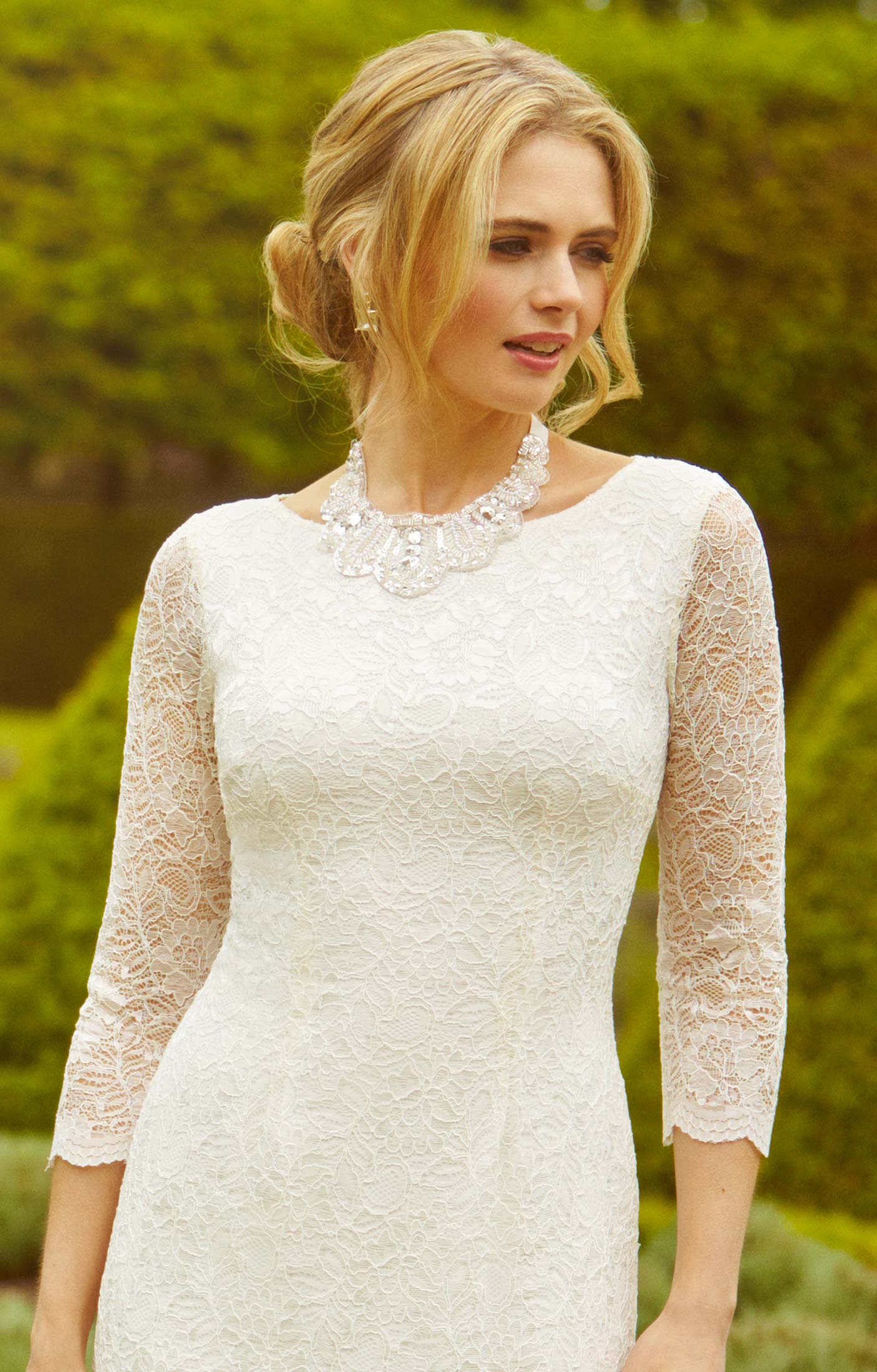 open lace back dress Bridal Back Jewelry Clip onto Dress main image 1