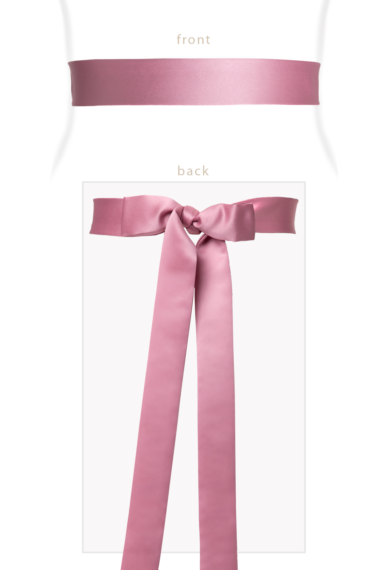 Smooth Satin Sash Wild Rose - Robes de Mariée et Prêt-à-Porter Habillé ...