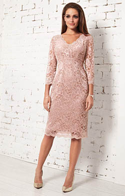 Anya Lace Occasion Dress (Blush)