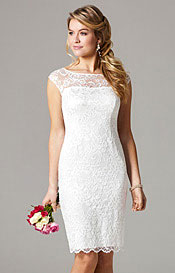 Amber Wedding Dress Short Ivory