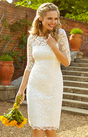 Lila Wedding Dress Short Ivory