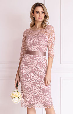 Lila Occasion Dress Short Vintage Rose