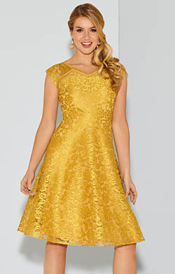 Paris Occasion Dress Short Saffron Gold