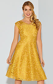 Paris Occasion Dress Short Saffron Gold
