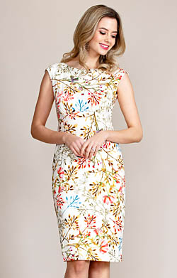 Pippa Shift Dress Watercolour Meadow