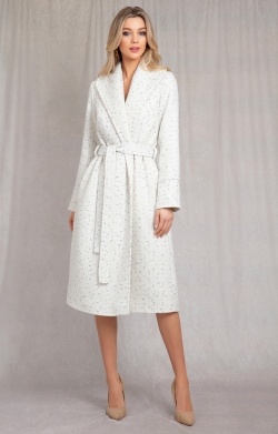 Josie Coat Ivory Ice Bouclé - Wedding Dresses, Evening Wear
