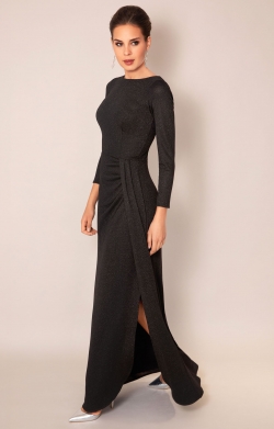Sienna Gown (Glitter Black)