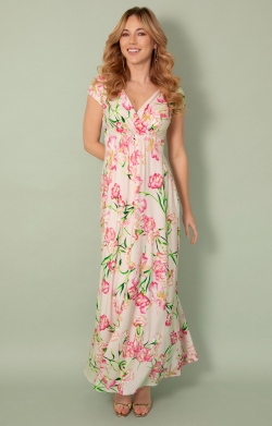 Sophia Maxi Dress (Pink Blossom)