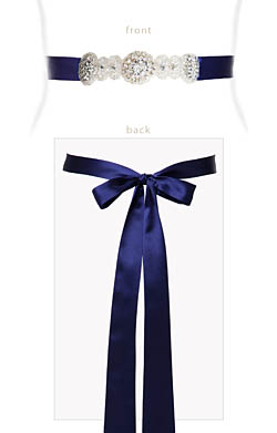Aurelia Vintage Ribbon Sash Eclipse Blue