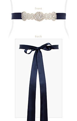 Aurelia Vintage Sash (Midnight Blue)