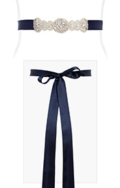 Aurelia Vintage Sash (Midnight Blue)