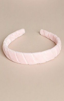Headband Velvet Wrapped Baby Pink