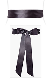 Smooth Satin Sash Slim Graphite
