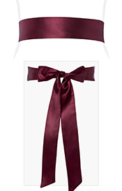 Smooth Satin Sash Slim Mulberry