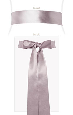 Smooth Satin Sash Slim Oyster