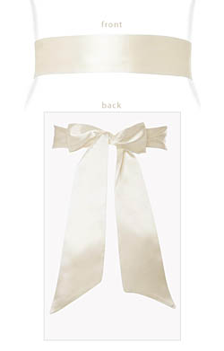 Smooth Satin Sash Cream