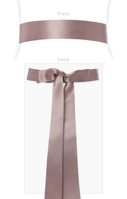 Smooth Satin Sash Long Vintage Rose