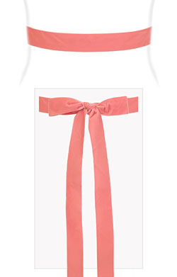 Velvet Ribbon Sash Candy Pink