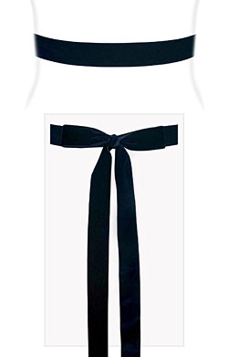 Velvet Ribbon Sash Rich Navy