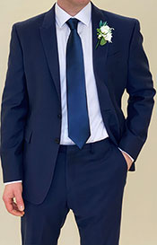 Cravate de marié (Bleu Nuit)