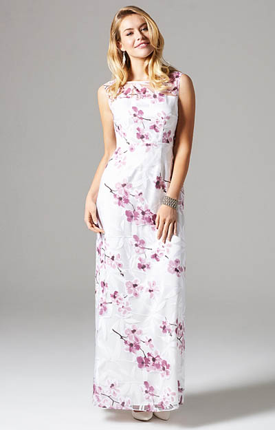 Robe Longue Amy Fleurs de Cerisier by Tiffany Rose